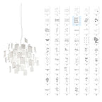 Paper Chandelier Stainless Steel Pendant Light | Customizable DIY Design with A5 Paper Sheets | Multi Pattern Interior Light