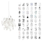 Paper Chandelier Stainless Steel Pendant Light | Customizable DIY Design with A5 Paper Sheets | Multi Pattern Interior Light