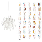 Paper Chandelier Stainless Steel Pendant Light | Customizable DIY Design with A5 Paper Sheets | Multi Pattern Interior Light