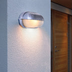 Outdoor Wall Lamp Aluminum and Glass | Round Minimalist Design | Weatherproof LED Sconce for Balcony Fence and Garden