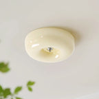 Glass Flush Mount Ceiling Light | Dimmable LED with Three Color Temperatures | Direct Wire Lighting for Bedrooms and Offices