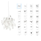 Paper Chandelier Stainless Steel Pendant Light | Customizable DIY Design with A5 Paper Sheets | Multi Pattern Interior Light