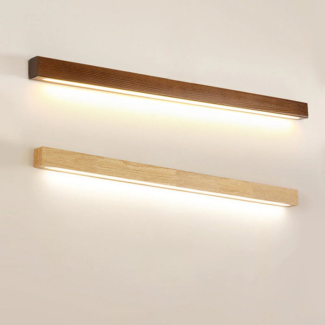 Minimalist Wooden Linear Wall Light