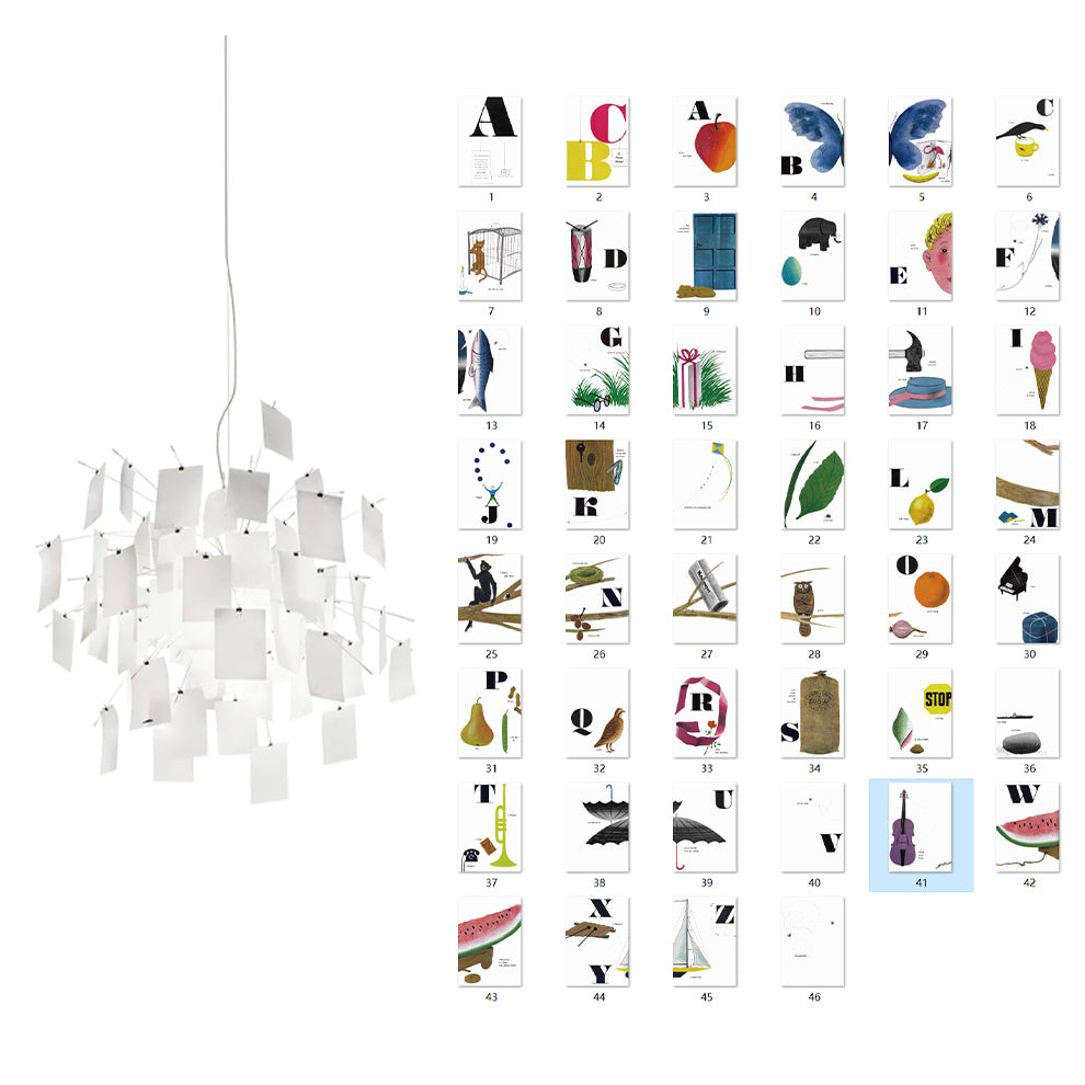 Paper Chandelier Stainless Steel Pendant Light | Customizable DIY Design with A5 Paper Sheets | Multi Pattern Interior Light