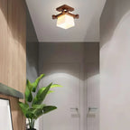 Japanese Wooden Square Ceiling Light