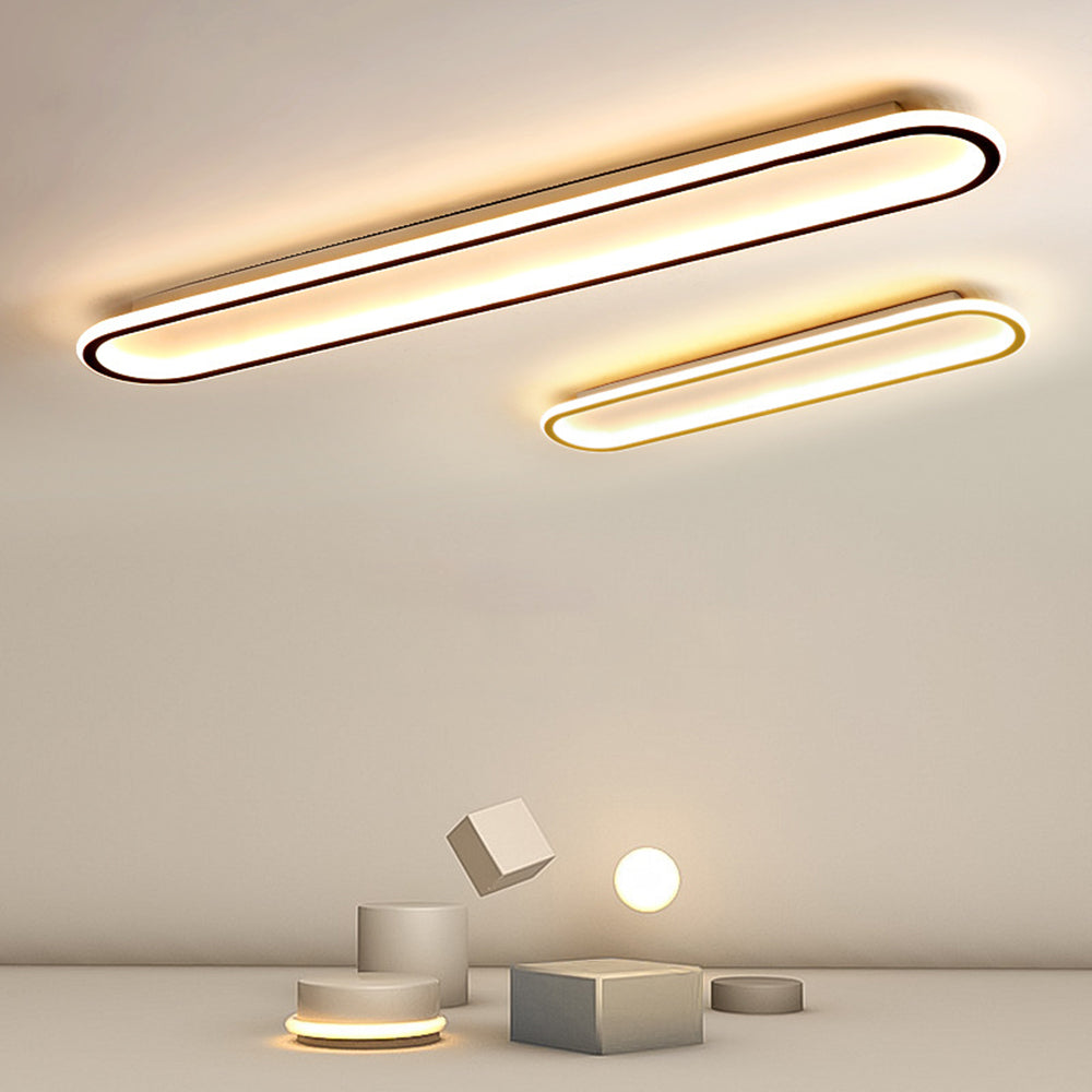 Sana Plafonnier Ovale Minimaliste Noir/Or/Doré Rosé - Neutralighting
