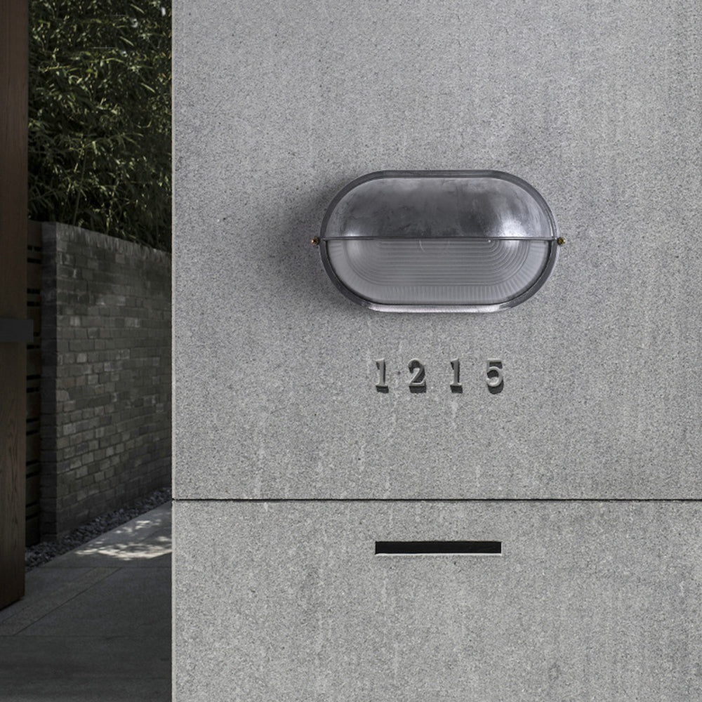 Outdoor Wall Lamp Aluminum and Glass | Round Minimalist Design | Weatherproof LED Sconce for Balcony Fence and Garden