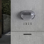 Outdoor Wall Lamp Aluminum and Glass | Round Minimalist Design | Weatherproof LED Sconce for Balcony Fence and Garden