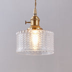 Japanese Brass Glass Pendant Light