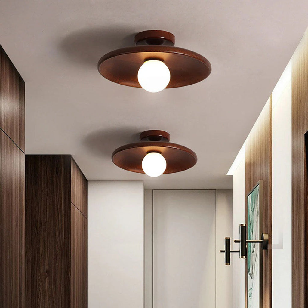 Wooden Globe Ceiling Light