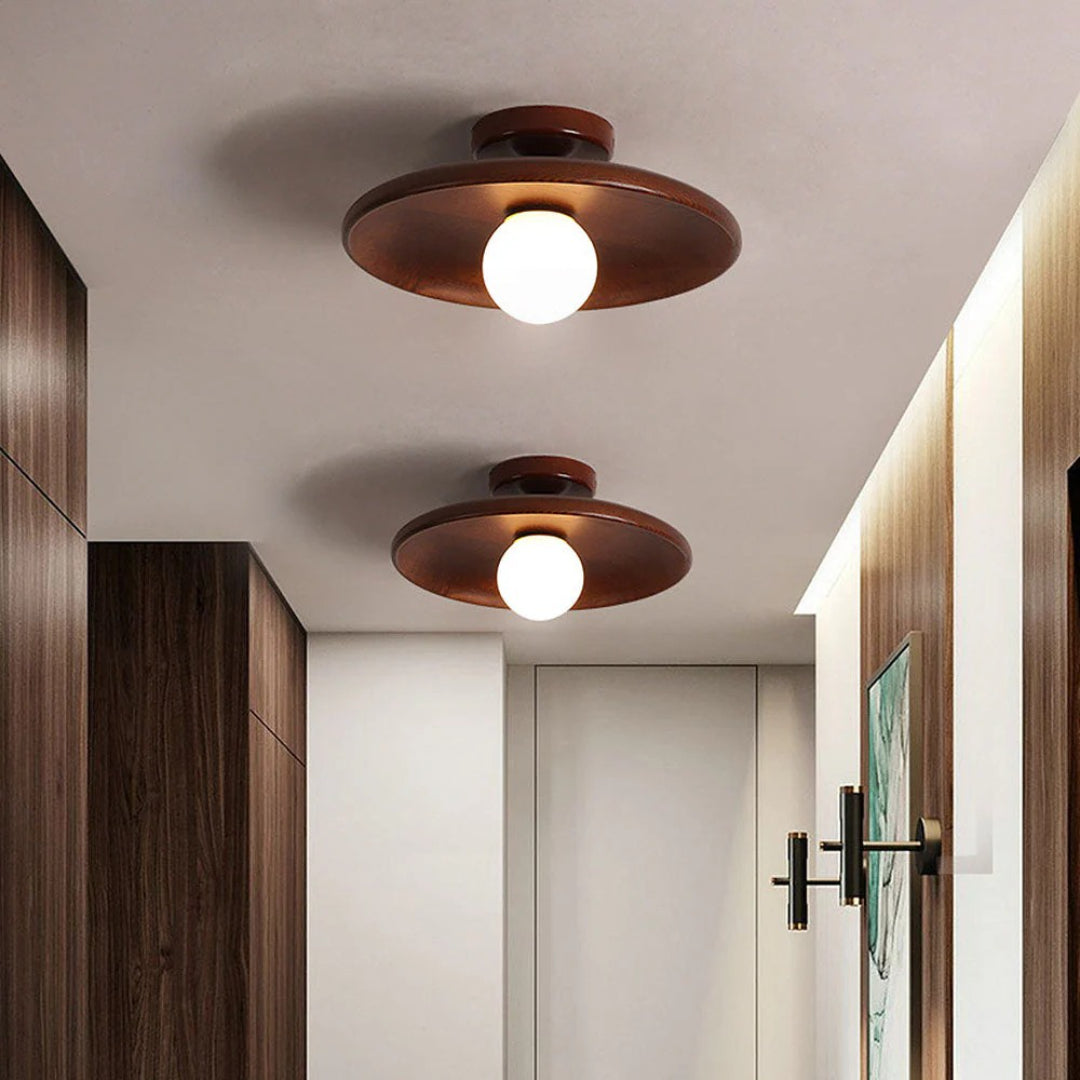 Wooden Globe Ceiling Light