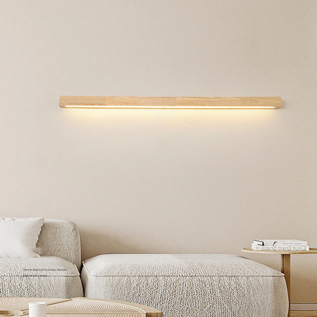 Minimalist Wooden Linear Wall Light
