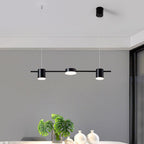 LED Pendant Light Metal Suspension | Modern Cubic Bar with Round Spotlights | 10-15m2 Coverage for Living Room and Bedroom