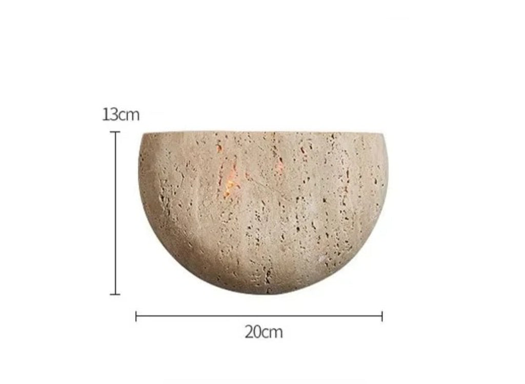 Half Moon Stone Wall Light