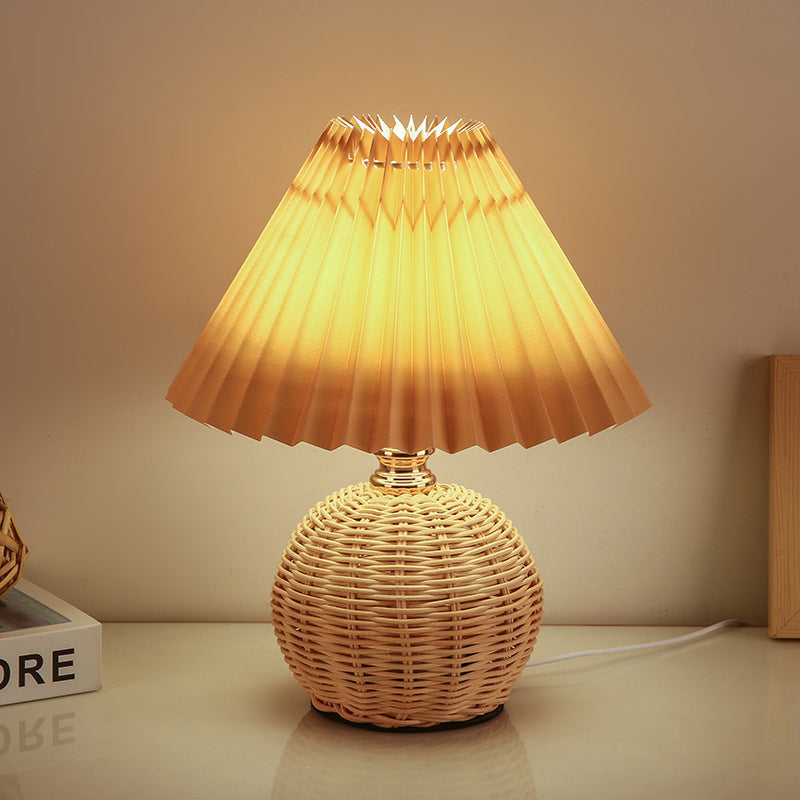 Nordic Rattan Table Lamp