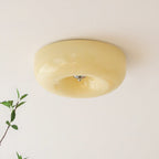 Glass Flush Mount Ceiling Light | Dimmable LED with Three Color Temperatures | Direct Wire Lighting for Bedrooms and Offices