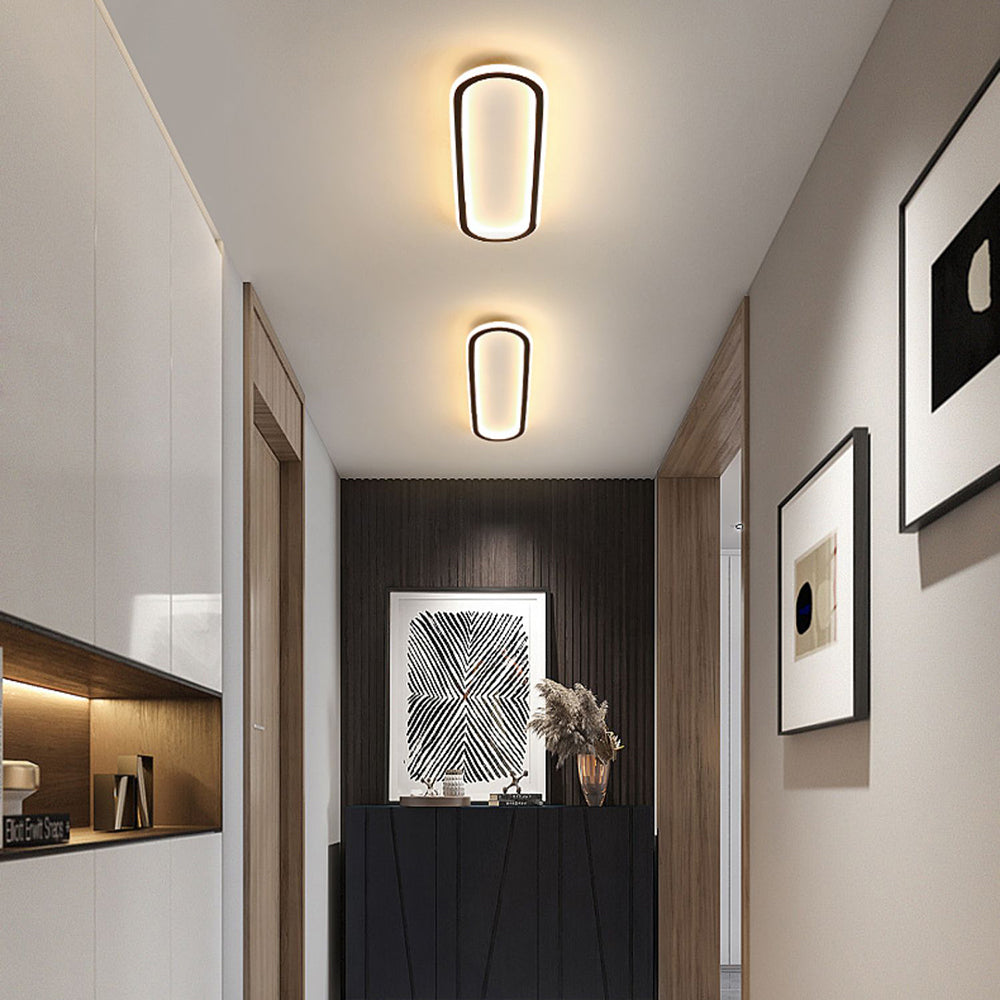 Sana Plafonnier Ovale Minimaliste Noir/Or/Doré Rosé - Neutralighting