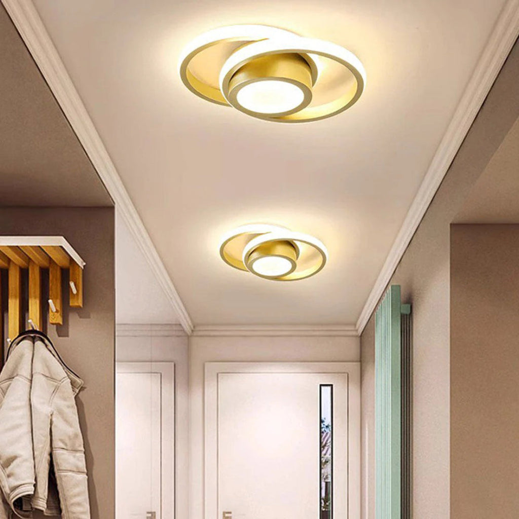 Contemporary Double Ring Ceiling Light