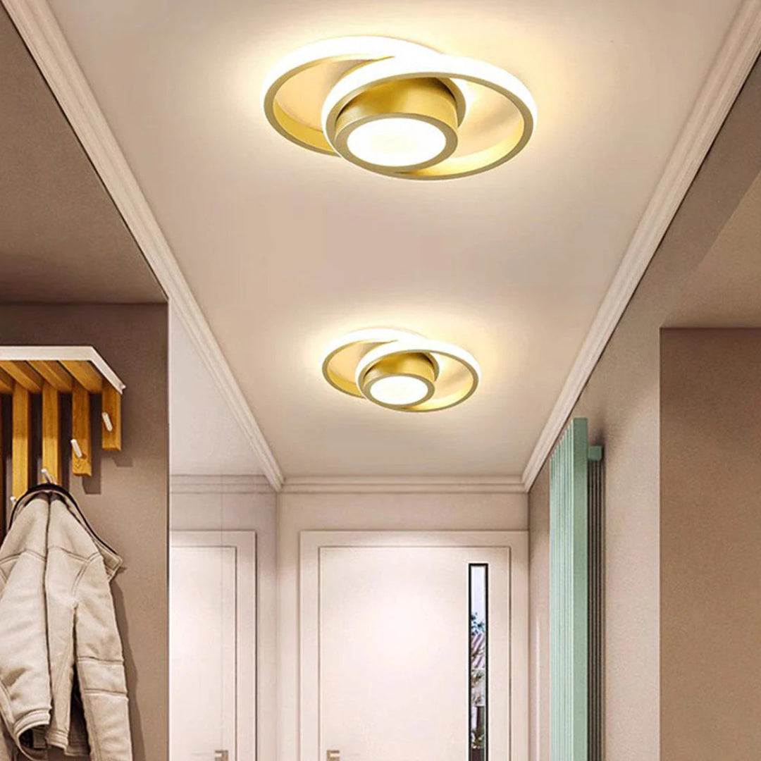 Contemporary Double Ring Ceiling Light