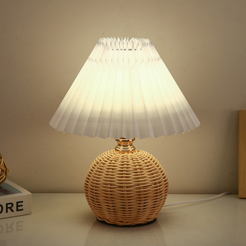Nordic Rattan Table Lamp