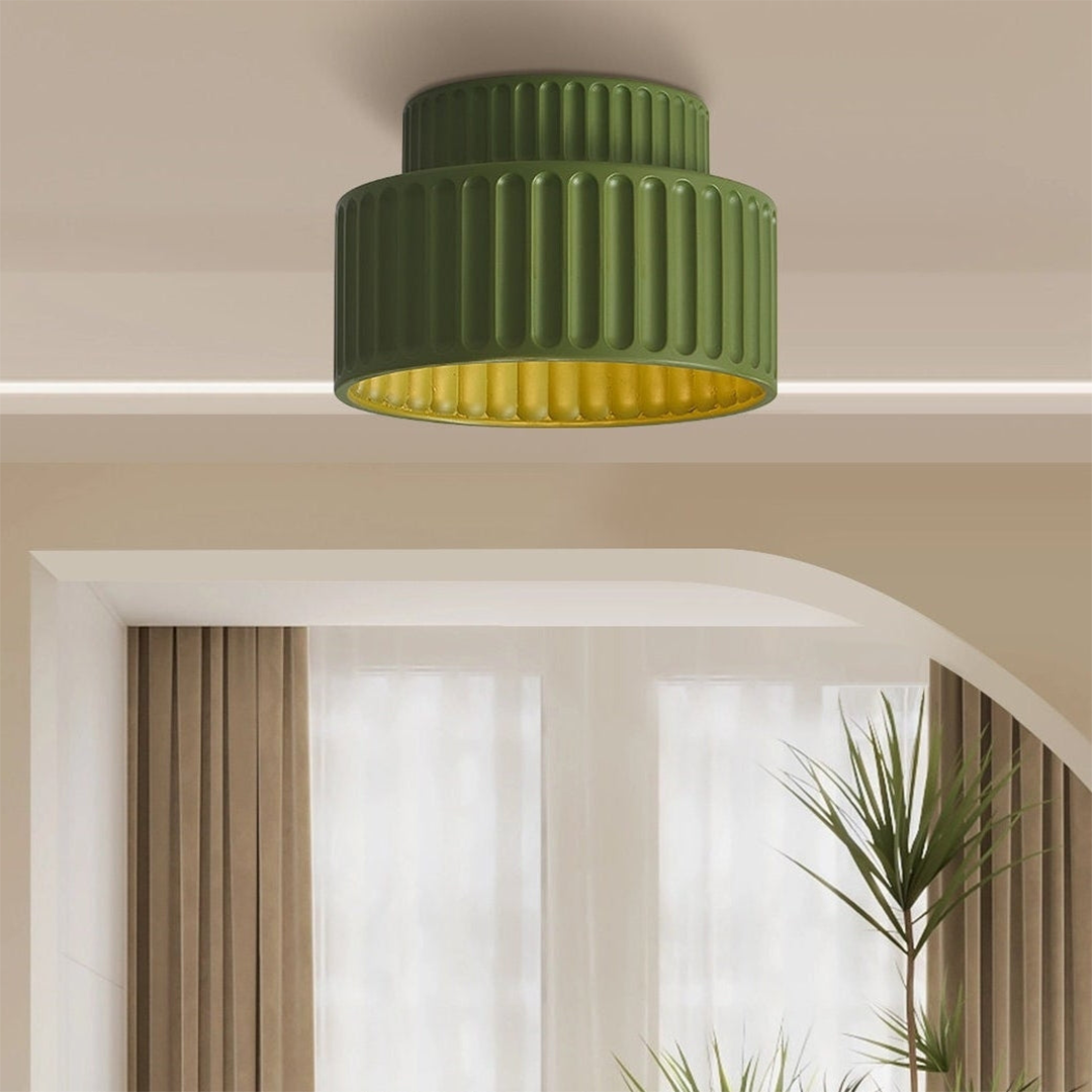 Ceramic Ceiling Lamp – Hand Finished Textured Minimalist Design