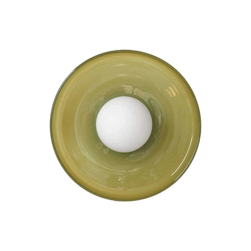 Round Metal Glass Light Fixture