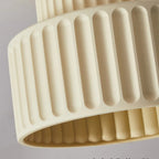 Minimalist Ribbed Ceramic Ceiling Light