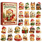 Dog Advent Calendar 2026, 24-day Christmas countdown with 24 pieces of cute 2D acrylic dog tree ornaments