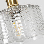 Japanese Brass Glass Pendant Light