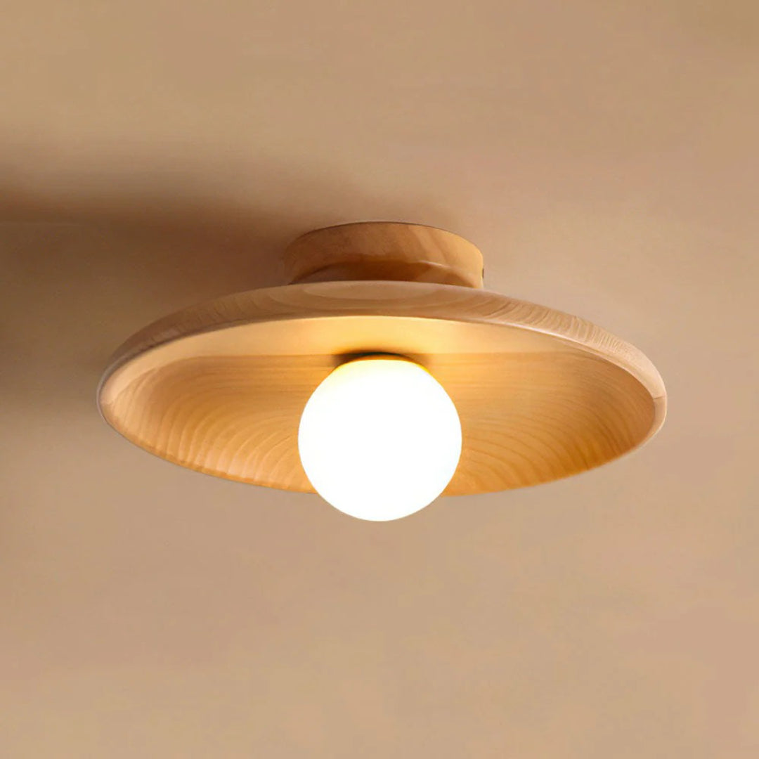 Wooden Globe Ceiling Light
