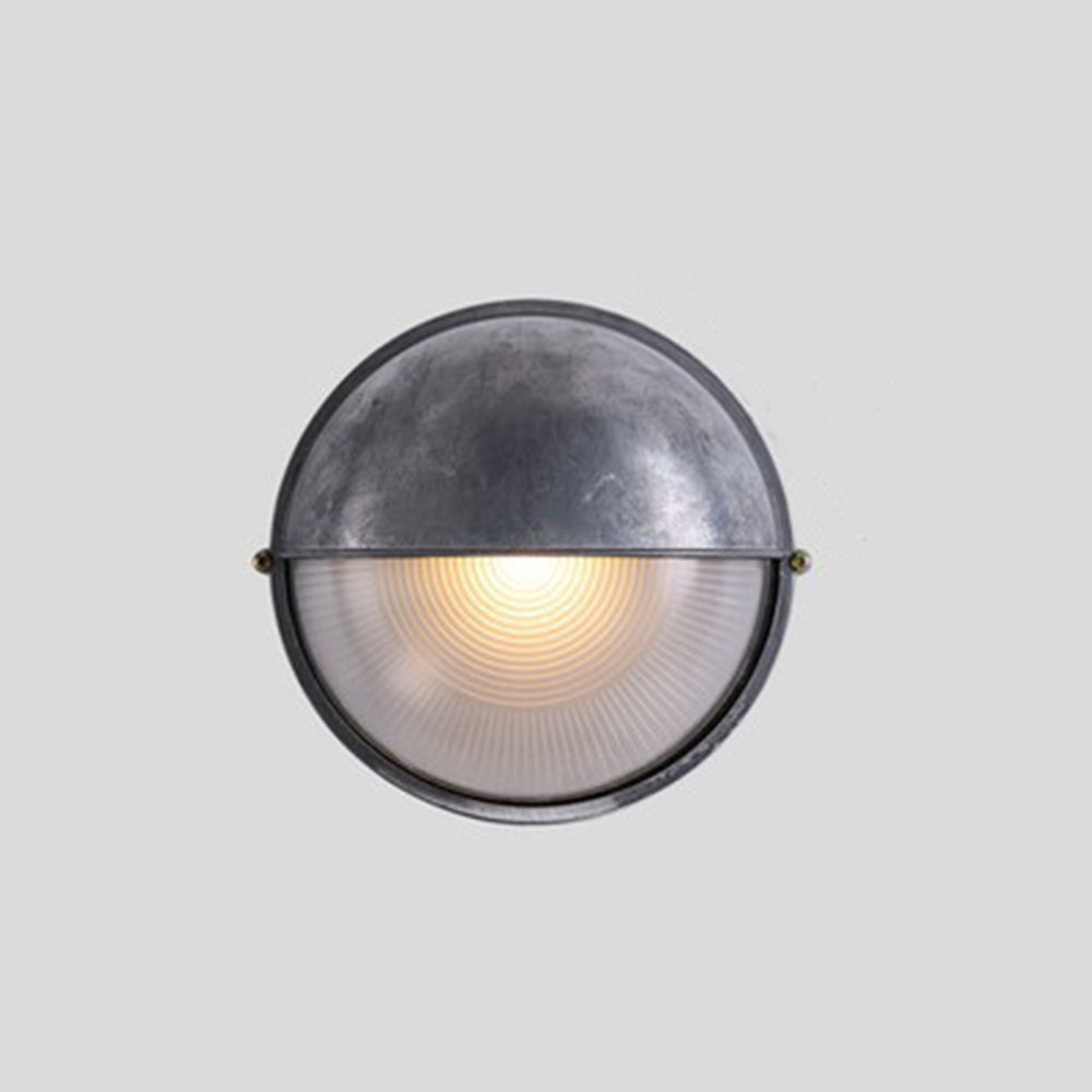 Outdoor Wall Lamp Aluminum and Glass | Round Minimalist Design | Weatherproof LED Sconce for Balcony Fence and Garden