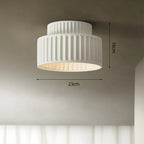 Minimalist Ribbed Ceramic Ceiling Light