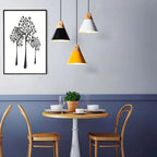 Scandinavian Wood Metal Pendant Light