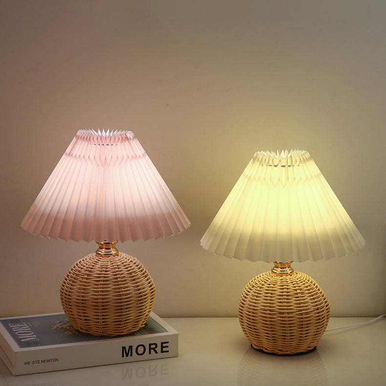 Nordic Rattan Table Lamp