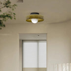 Round Metal Glass Light Fixture