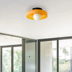 Round Metal Glass Light Fixture