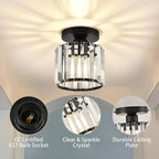 Crystal Metal Cube Ceiling Light