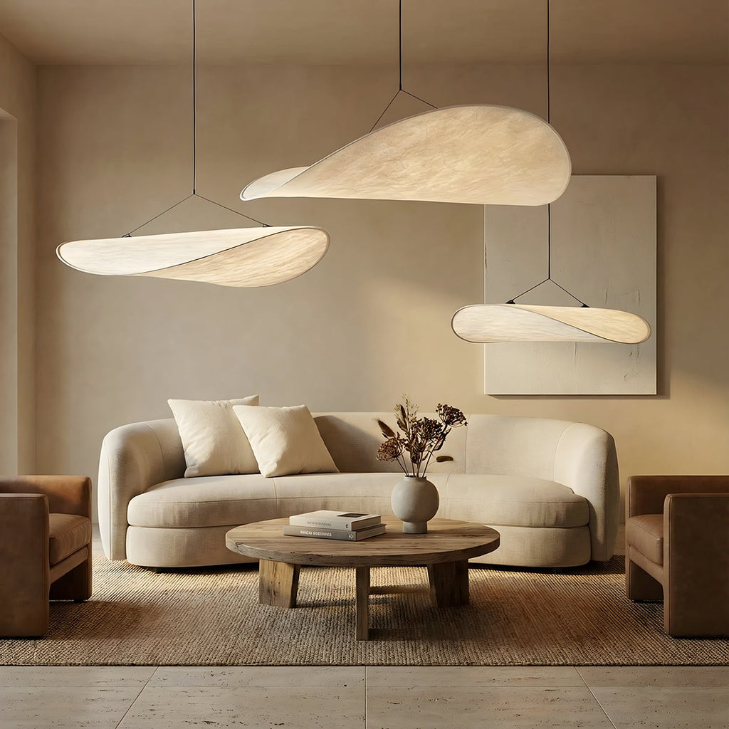 Silk Pendant Lamp – Japandi Minimalist Cloud Form With Dimmable LED*