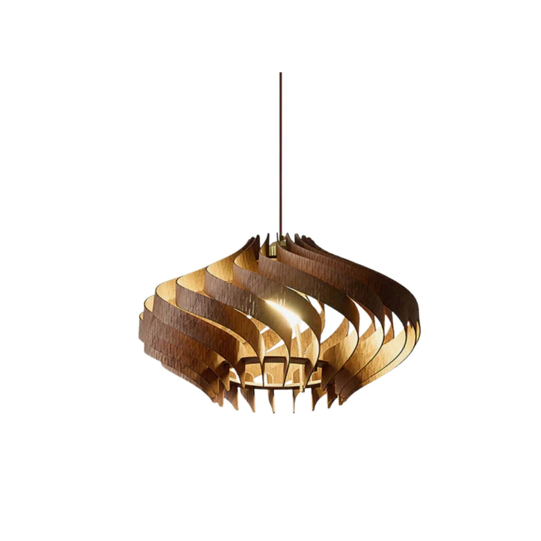 Japandi Wooden Pendant Light