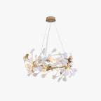 Jarn Suspension Feuille/Multi Moderne Métal/Céramique Doré/Blanc Salon - Neutralighting