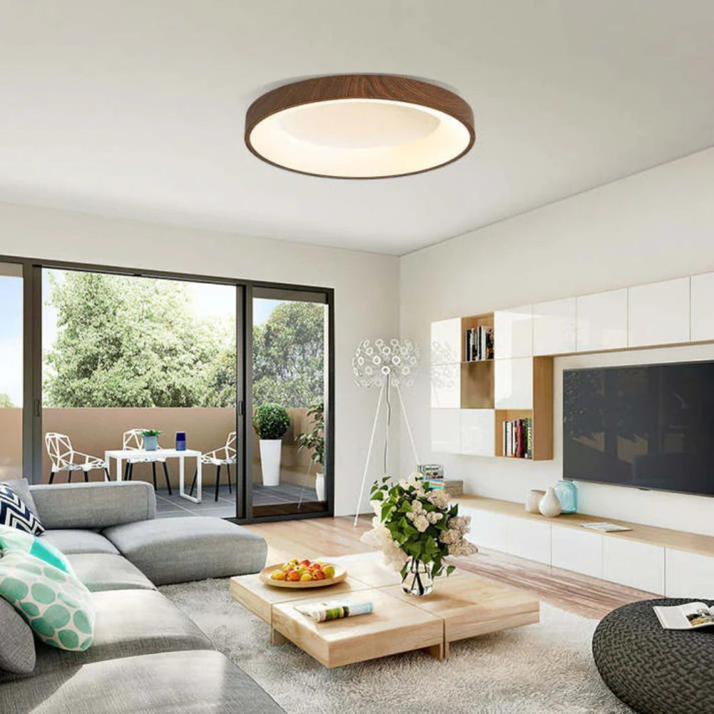 Wooden LED Round Ceiling Light