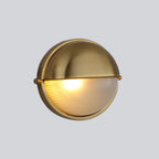 Outdoor Wall Lamp Aluminum and Glass | Round Minimalist Design | Weatherproof LED Sconce for Balcony Fence and Garden