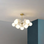 LED Ceiling Light Metal Glass and Acrylic Branch Design | Nature Inspired Style | Modern Botanical Interior Lighting