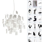 Paper Chandelier Stainless Steel Pendant Light | Customizable DIY Design with A5 Paper Sheets | Multi Pattern Interior Light