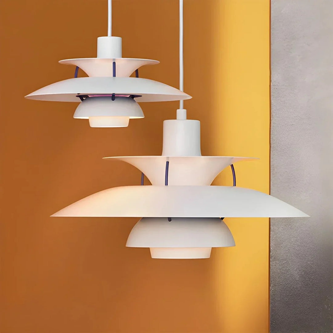 Contemporary Layered Metal Pendant Light