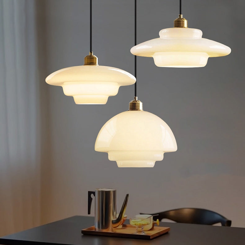 Glass Pendant Light | Nordic Minimalist Style | Soft Ambient Glow for Kitchen Island and Dining Room Modern Interiors