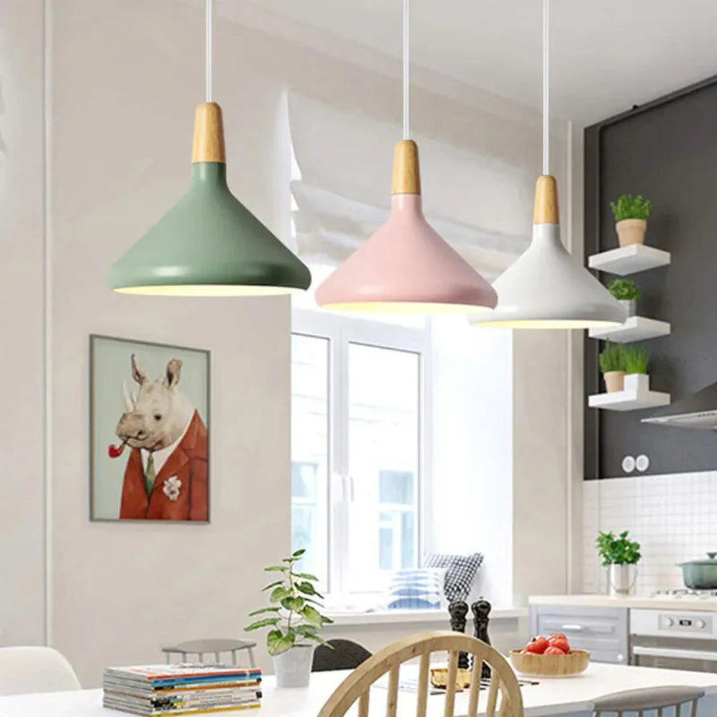 Scandinavian Wooden Pendant Light
