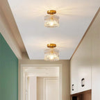 Vintage Wavy Glass Ceiling Light