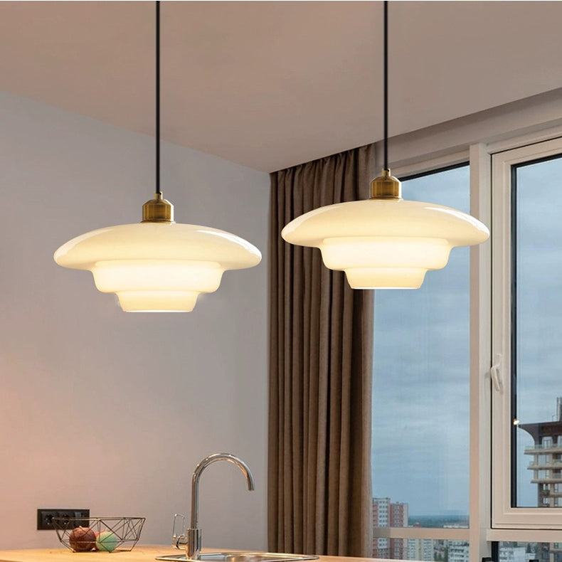 Glass Pendant Light | Nordic Minimalist Style | Soft Ambient Glow for Kitchen Island and Dining Room Modern Interiors