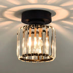 Crystal Metal Cube Ceiling Light